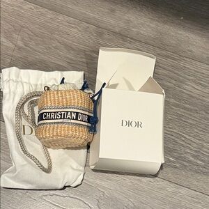 Christian Dior beauty Woven Basket Bag with chain